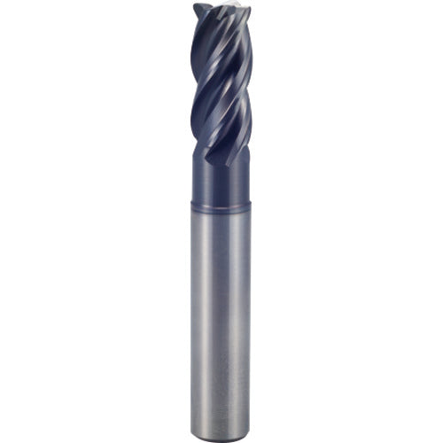 3/8″ × 3/8″ × 1/2″ × 4″ 4 Flute 0.0600'' C/R Carbide End Mill-Plain Shank - Y-Coating - Exact Industrial Supply