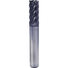 5/8″ × 5/8″ × 1 7/8″ × 4″ 6 Flute Square End Carbide End Mill-Plain Shank - Y-Coating - Exact Industrial Supply