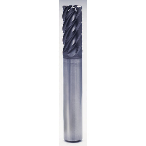1″ × 1″ × 3 1/4″ × 6″ 6 Flute 0.2500″ C/R Carbide End Mill-Plain Shank - Y-Coating