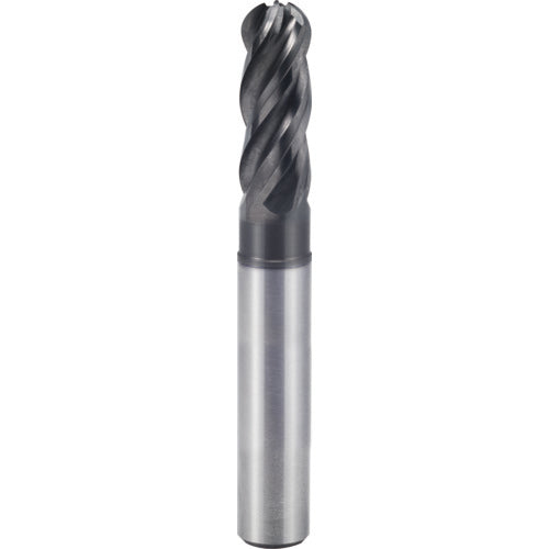 3/8″ × 3/8″ × 1/2″ × 4″ 4 Flute Square End Carbide End Mill-Plain Shank - Y-Coating - Exact Industrial Supply