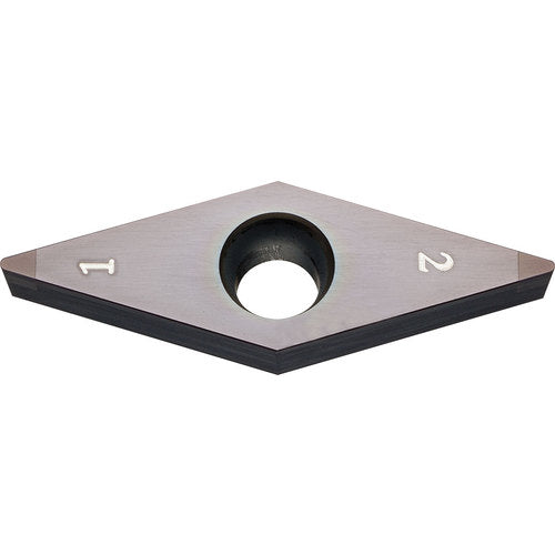 VBGW 221 MES KBN05M, 1/64″ Corner Radius, 1/8″ Thick, 1/4″ Inscribed Circle, MEGACOAT, Diamond, Turning Indexable Insert - Exact Industrial Supply