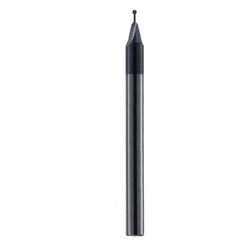 ‎1/16″ Dia. × 1/8″ Shank × 0.365″ DOC × 1-1/2 OAL, Carbide nACo, 2 Flute, Ballnose End Mill - Exact Industrial Supply