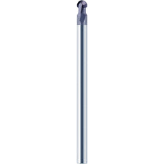 3/8″ Dia. × 3/8″ Shank × 0.5223″ DOC × 4 OAL, Carbide nACo, 2 Flute, Ballnose End Mill - Exact Industrial Supply