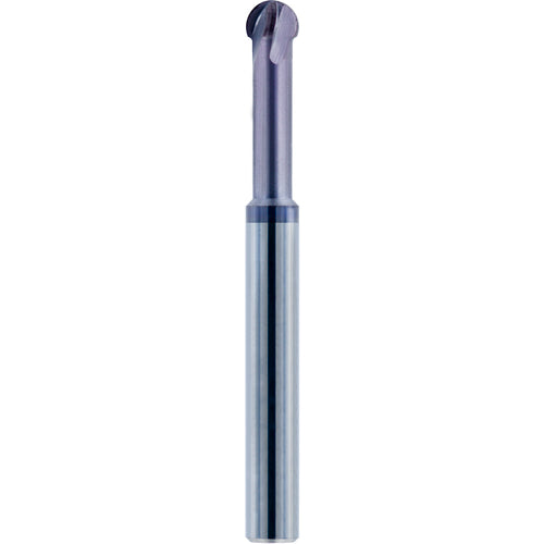 1/4″ Dia. × 1/4″ Shank × 1.668″ DOC × 4 OAL, Carbide nACo, 4 Flute, Ballnose End Mill
