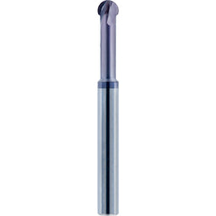 1/8″ Dia. × 1/8″ Shank × 1.584″ DOC × 3 OAL, Carbide nACo, 4 Flute, Ballnose End Mill - Exact Industrial Supply