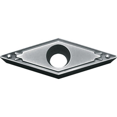 VBMT 332 HQ TN60, 1/32″ Corner Radius, 3/16″ Thick, 3/8″ Inscribed Circle, TiCN/NbC, Diamond, Turning Indexable Insert - Exact Industrial Supply
