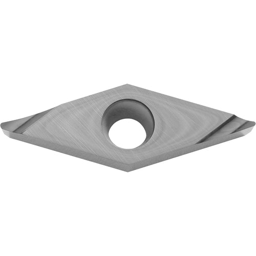 VCGT 331 A3 KW10, 1/64″ Corner Radius, 3/16″ Thick, 3/8″ Inscribed Circle, WC/Co, Diamond, Turning Indexable Insert - Exact Industrial Supply