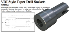 VDI Style Taper Drill Socket - (Shank Dia: 45mm) (Head Dia: 57mm) (Morse Taper #1) - Part #: CNC86 64.4083#1M - Eagle Tool & Supply