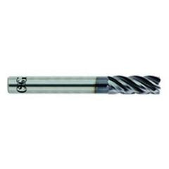 1/2 x 1/2 x 1-1/4 x 3-1/2 5Fl .120 C/R Carbide End Mill - TiALN - Eagle Tool & Supply