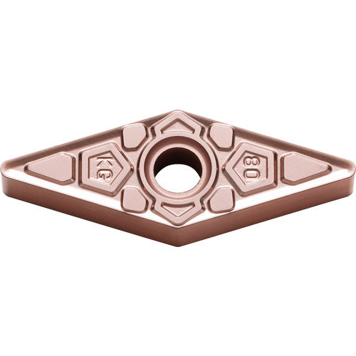 VNMG 332 KG CA310, 1/32″ Corner Radius, 3/16″ Thick, 3/8″ Inscribed Circle, TiCnulll2O3/Ti, Diamond, Turning Indexable Insert - Exact Industrial Supply
