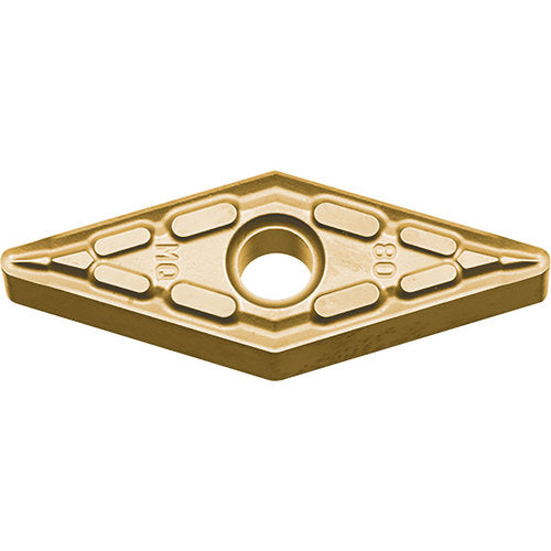 VNMG 331 MQ CA6525, 1/64″ Corner Radius, 3/16″ Thick, 3/8″ Inscribed Circle, TiCnulll2O3/TiN, Diamond, Turning Indexable Insert - Exact Industrial Supply