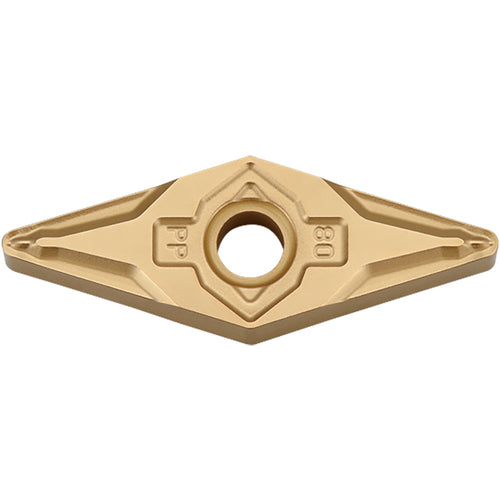 VNMG 3305 PP CA530, 0.008″ Corner Radius, 3/16″ Thick, 3/8″ Inscribed Circle, TiCl2O3/TiN, 35 Degree Diamond, Turning Indexable Insert