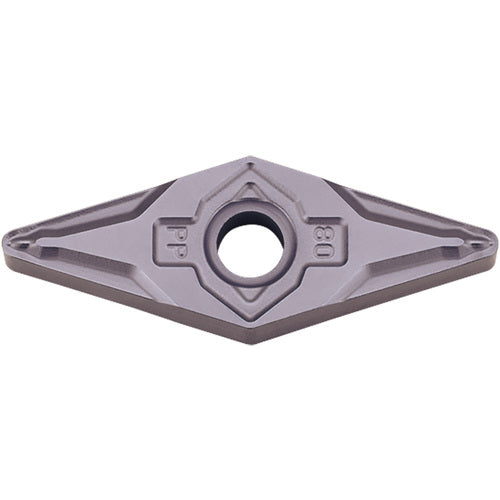 VNMG 3305 PP PV7010, 0.0079″ Corner Radius, 3/16″ Thick, 3/8″ Inscribed Circle, TiCN (MEGACOAT), Diamond, Turning Indexable Insert - Exact Industrial Supply