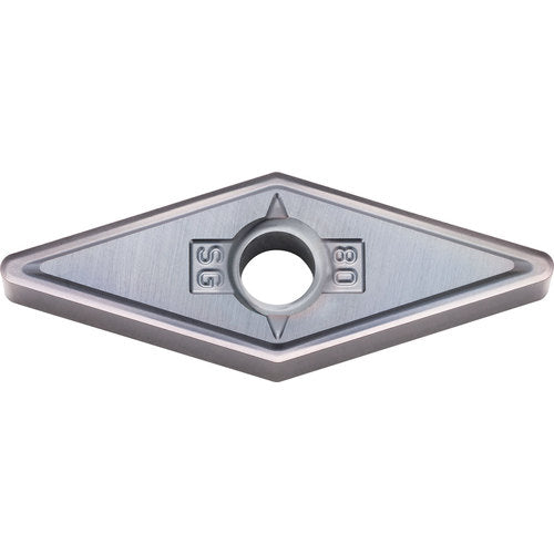 VNMG 332 SG PR005S, 1/32″ Corner Radius, 3/16″ Thick, 3/8″ Inscribed Circle, MEGACOAT HARD, 35 Degree Diamond, Turning Indexable Insert