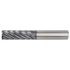 3/4x3/4x3-3/4x6 .030R 7FL Carbide End Mill-Round Shank-AlTiN - Eagle Tool & Supply