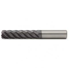 1/4x1/4x1x3 5FL Square Carbide End Mill-Round Shank-AlTiN - Eagle Tool & Supply
