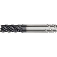 3/4x3/4x1-1/2x4 .250R 5FL Carbide End Mill-Weldon Shank-AlTiN - Eagle Tool & Supply