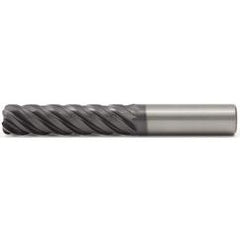 1/2x1/2x2x5 .060R 5FL Carbide End Mill-Round Shank-AlTiN - Eagle Tool & Supply