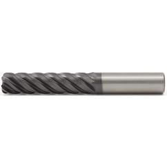3/8x3/8x1-1/2x4 .015R 5FL Carbide End Mill-Round Shank-AlTiN - Eagle Tool & Supply