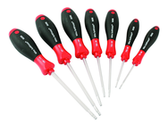 7 Piece - T9; T10; T15; T20; T25; T27; T30 - Torx Ball Ened SoftFinish® Cushion Grip Screwdriver Set - Eagle Tool & Supply