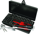 Master Tech 65 Piece Set - ESD Handle, MIni Ratchet and MicroBits In Metal Storage Box - Eagle Tool & Supply