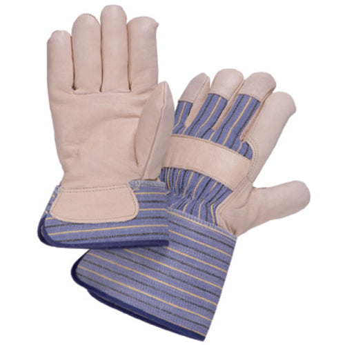 Size L Grain Leather Palm Gauntlet Cuff Glove Y2009L - Eagle Tool & Supply