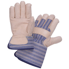 Size L Grain Leather Palm Gauntlet Cuff Glove Y2009L - Eagle Tool & Supply