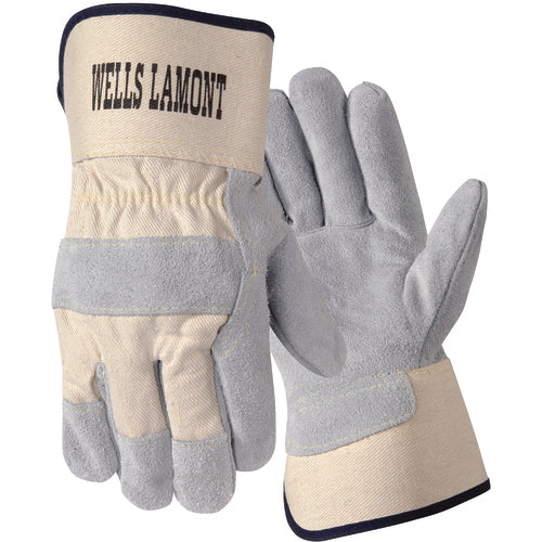 Size L Leather Palm Safety Cuff Glove Y3014L - Eagle Tool & Supply