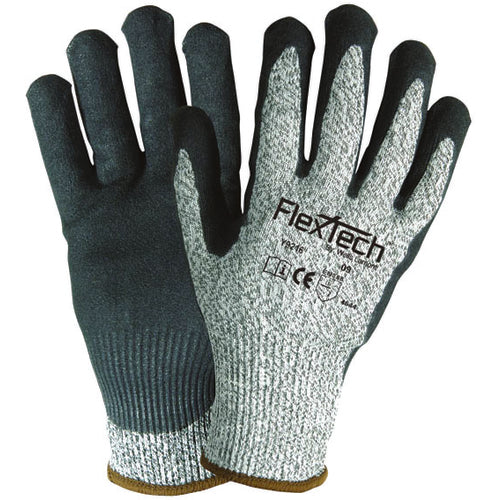 FLEXTECH Size M ANSI Cut 5 Nitrile Palm Glove Y9216M - Eagle Tool & Supply