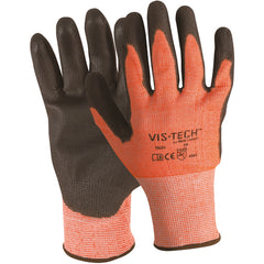 FLEXTECH Size XL Hi-Vis ANSI 4 PU Palm Glove Y9294XL - Eagle Tool & Supply