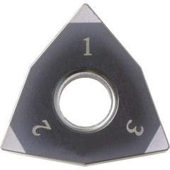 WNGA 431 KBN525, 1/64″ Corner Radius, 3/16″ Thick, 1/2″ Inscribed Circle, 80 Degree Trigon, Turning Indexable Insert