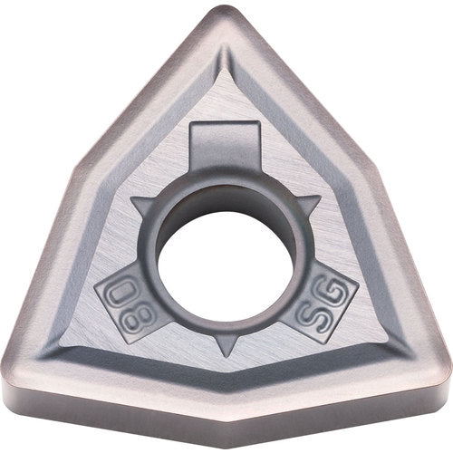WNMG 432 SG PR005S, 1/32″ Corner Radius, 3/16″ Thick, 1/2″ Inscribed Circle, MEGACOAT HARD, 80 Degree Trigon, Turning Indexable Insert