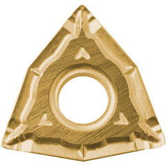 WNMG 432 WQ CA515, 1/32″ Corner Radius, 3/16″ Thick, 1/2″ Inscribed Circle, TiCl2O3/TiN, 80 Degree Trigon, Turning Indexable Insert