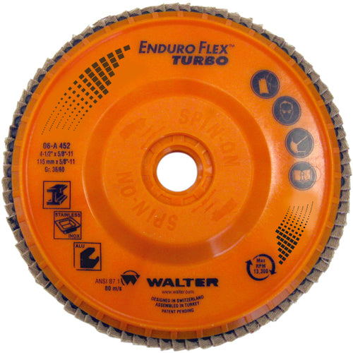 ENDURO-FLEX TURBO 6″ GR36/60 SP-ON - Eagle Tool & Supply
