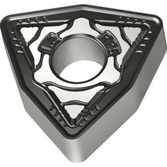 WNMG 432 G|Double-sided WPP05S, 1/32″ Corner Radius, 3/16″ Thick, 1/2″ Inscribed Circle, 80° Trigon, Turning Indexable Insert - Eagle Tool & Supply