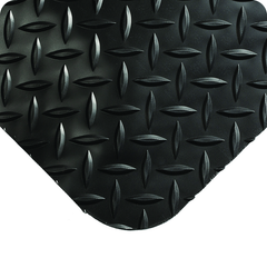 Diamond-Plate Select 15/16" x 4' x 75' Black Work Mat - Eagle Tool & Supply