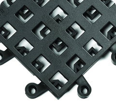 ErgoDeck Heavy Duty Open Egronomic TilesÂ 18" x 18" x 7/8" Thick (Black) - Eagle Tool & Supply