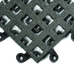 ErgoDeck Heavy Duty Open w/ GritShieldÂ Egronomic TilesÂ 18" x 18" x 7/8" Thick (Black) - Eagle Tool & Supply