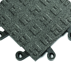 ErgoDeckÂ Heavy Duty Tiles SolidÂ with GritShield 18" x 18" x 7/8" Thick - Black - Eagle Tool & Supply