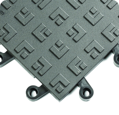 ErgoDeckÂ General Purpose SolidÂ Ergonomic Tiles - 8" x 18" x 7/8" Thick - Charcoal - Eagle Tool & Supply