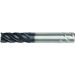 3/8x3/8x1x3 .015R 5FL Carbide End Mill-Round Shank-AlTiN - Eagle Tool & Supply