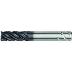 3/8x3/8x1x3 .015R 5FL Carbide End Mill-Round Shank-AlTiN - Eagle Tool & Supply