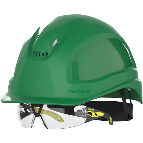 XP250IES - Green - Vented - Short Brim