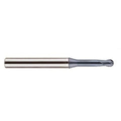 1.5 mm Dia. × 6 mm Shank × 18 mm DOC × 50 mm OAL, Carbide 2 Flute, Plain, Ballnose End Mill - Exact Industrial Supply