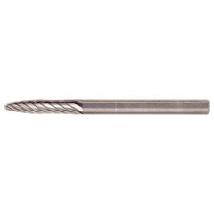 SF-42 Standard Cut Solid Carbide Bur-Round Nose Tree Shape - Exact Industrial Supply