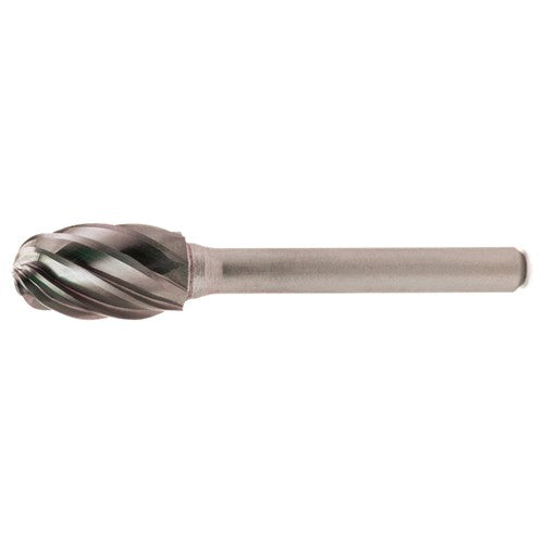 SE-6 Aluminum Cut Solid Carbide Bur-Egg Shape - Exact Industrial Supply