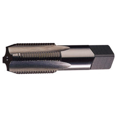 ‎1/8-27 NPS 4 Flute HSS Medium Hook Straight NPS Thread Straight Pipe Tap- Bright - Exact Industrial Supply