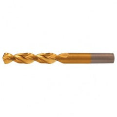 #37 RHS / RHC HSS-CO 8% (M42) 135 Degree Split Point Q-Cobalt Wide Land Parabolic Drill - TiN - Eagle Tool & Supply