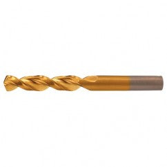 #36 RHS / RHC HSS-CO 8% (M42) 135 Degree Split Point Q-Cobalt Wide Land Parabolic Drill - TiN - Eagle Tool & Supply