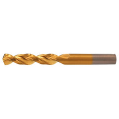 #41 RHS / RHC HSS-CO 8% (M42) 135 Degree Split Point Q-Cobalt Wide Land Parabolic Drill - TiN - Exact Industrial Supply